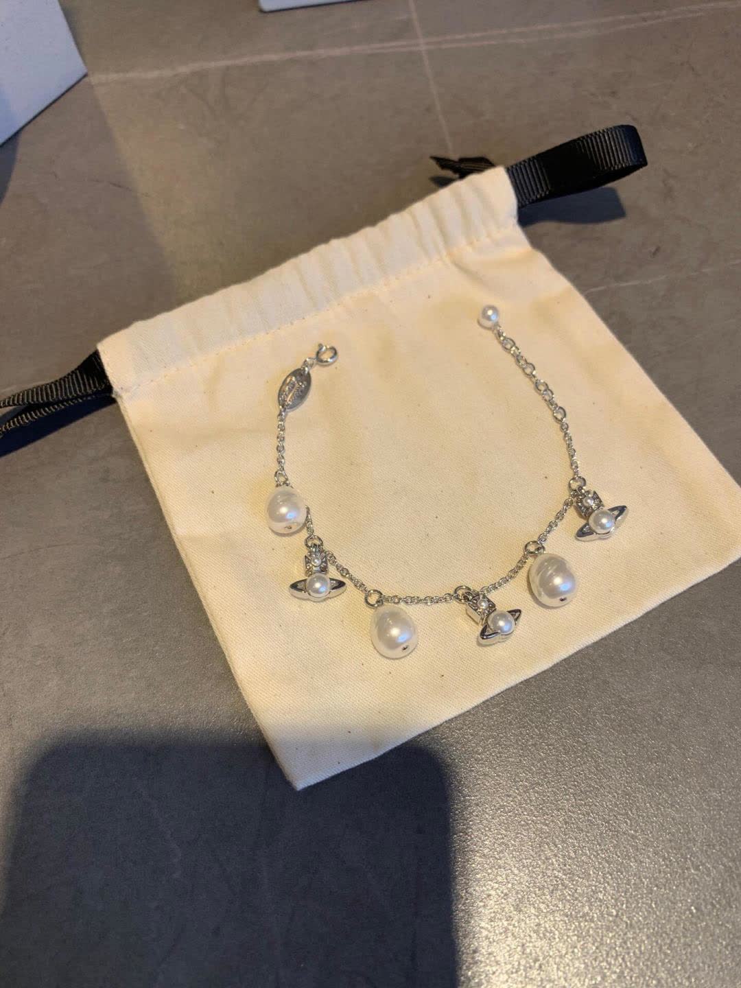 Vivienne Westwood Pearl and Diamond Bracelet